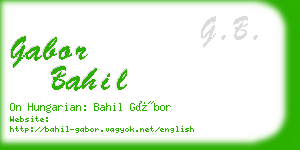 gabor bahil business card